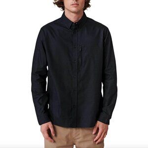 Globe Foundation LS Shirt Black Button Down  Size Medium